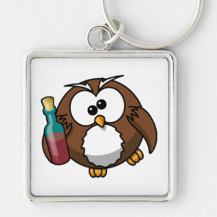 PORTE-CLÉS "OÙ EST LA FÊTE ?" DRUNK OWL