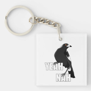 Porte-clés Ouais Nah drôle Argot australien magpie bague clé