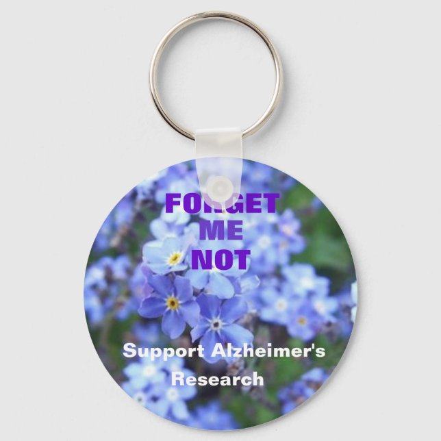 Porte-clés Oubliez-moi pas le Porte - clé d'Alzheimer (Recto)
