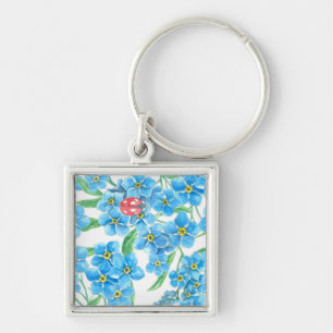 Porte-clés Oubliez-moi un motif floral sans couture