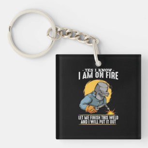 Porte-clés Oui Je Sais Que Je Suis En Feu