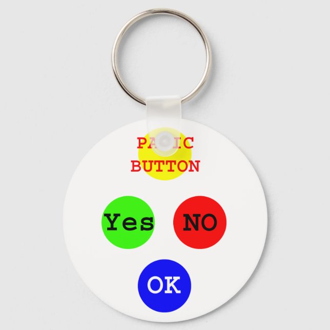 Porte-clés Oui Non Boutons Le MUSÉE Zazzle Cadeaux (Recto)