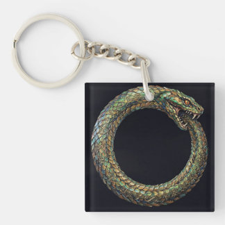 Porte-clés Ouroboros — Affiche runique du symbole du serpent