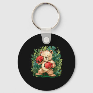 Porte-clés Ours boxeur avec gants de boxe Kickboxing Boxe drô