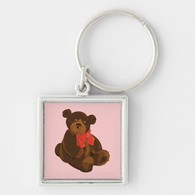 Porte-clés Ours de caricature mignon (Devant)