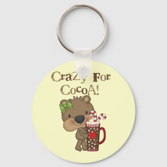 Porte-clés Ours de fille fou pour le cacao (Recto)