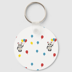 Porte-clés Ours de panda blanc ballons