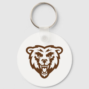 Porte-clés Ours Grizzli Brown Rustique Bois Folk Animaux
