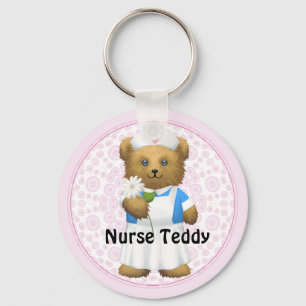 Porte-clés Ours-Infirmière - Ours-Teddy