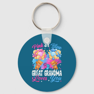 Porte-clés Ours Nk Ou Bleu Grande Grand-mère Vous Aime Révéla