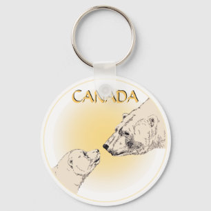 Porte-clés Ours polaire et Porte - clé faunique Art Canada Ca
