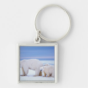 Porte-clés Ours polaire femelle avec des oursons