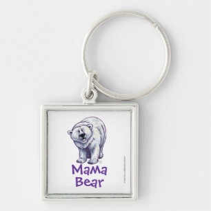 Porte-clés Ours polaire mignon pour maman