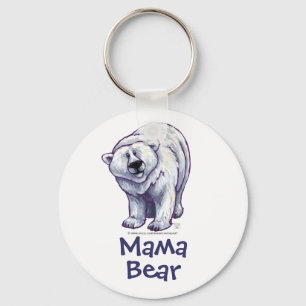 Porte-clés Ours polaire mignon pour maman