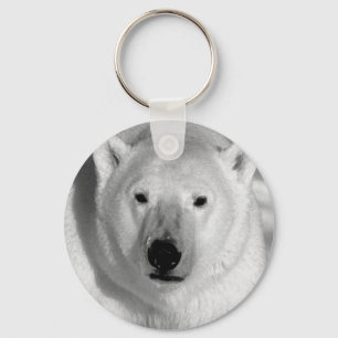 Porte-clés Ours polaire noir et blanc