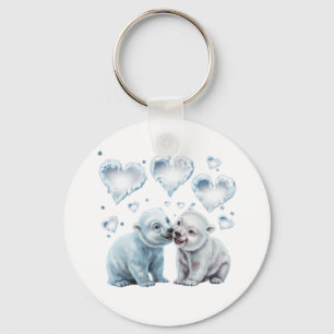 Porte-clés Ours polaires mignons