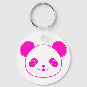 Porte-clés Ours rose Kawaii Panda