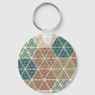 Porte-clés Outdoor   Blue & Green Tribal Pattern