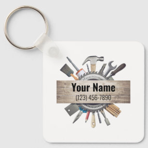 Porte-clés Outils d'entrepreneur de bricolage personnalisable