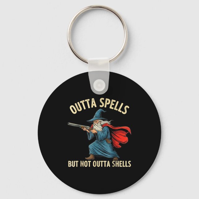 Porte-clés Outta Spells But Not Shells Wizard Meme  (Recto)