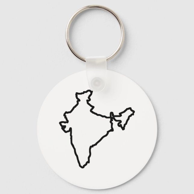 PORTE-CLÉS OUVRIR LA LIGNE DIRECTRICE DE L'INDE (Recto)