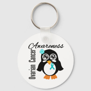Porte-clés Ovarian Cancer Awareness Penguin