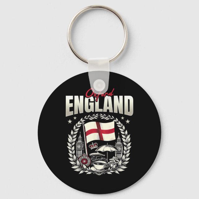 Porte-clés Oxford England Flag Souvenir Oxford Vacation  (Recto)