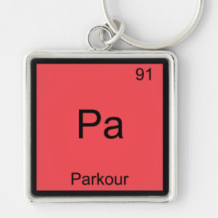 Porte-clés Pa - Parkour Funny Chimie Élément Symbole Tee
