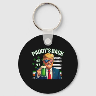 Porte-clés Paddy's Back Trump 45 47 Irish American Flag St Pa