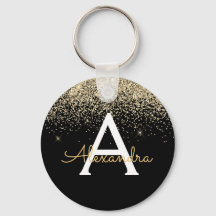Pailleté de luxe noir or Monogramme