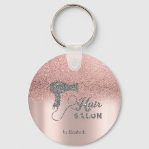 Porte-clés Paillettes Ombré Rose Gold Cœurs, Sèche-cheveux