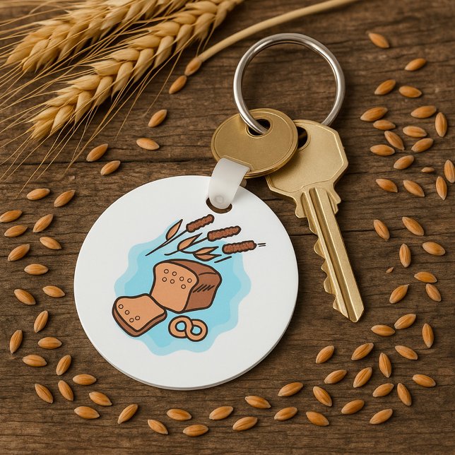 Porte-clés Pain de grain entier rustique Alimentation agricol (Créateur téléchargé)