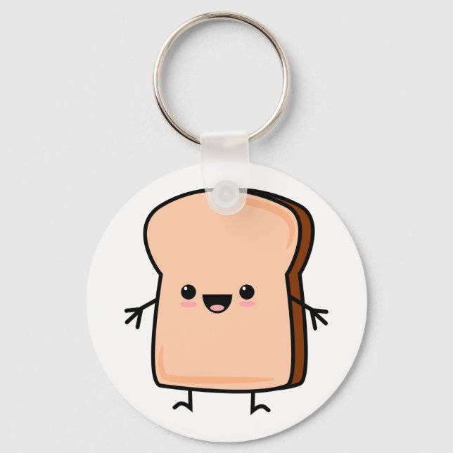 Porte-clés Pain de pain de toast mignon (Recto)