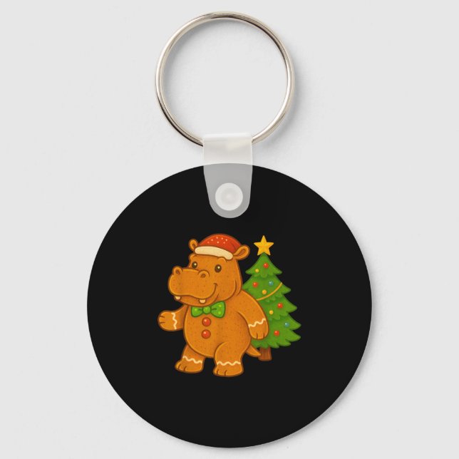 Porte-clés Pain d'épice Hip Santa Hat Arbre de Noël Hiptamus (Recto)