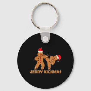 Porte-clés Pain d'épices Merry Kickmas Funny Karate Père Noël