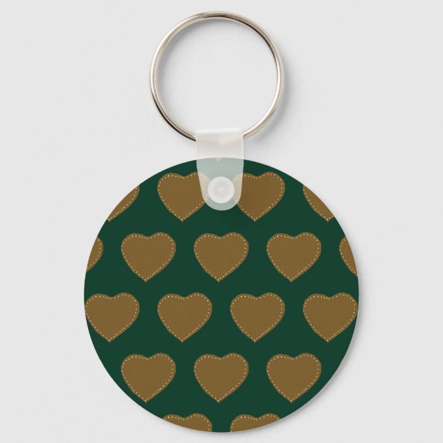 Porte-clés Pain d'épices Porte - clé (vert et Brown) (Recto)