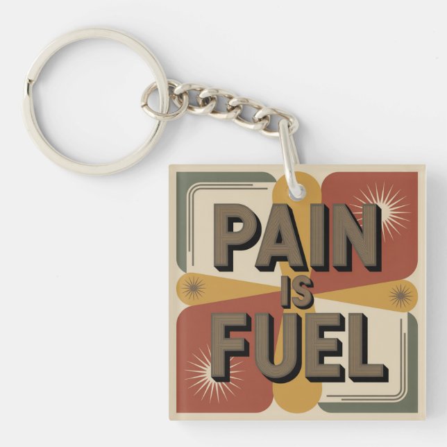 Porte-clés Pain Is Fuel (Devant)