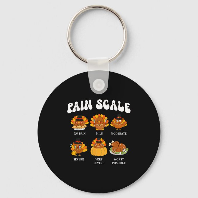 Porte-clés Pain Scale Turkey Pain Essment Trauma Nurse Thanks (Recto)