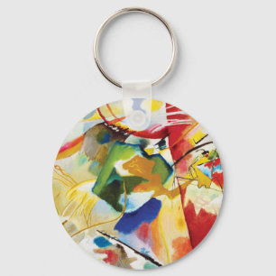 Porte-clés Painting with Green Center by Wassily Kandinsky