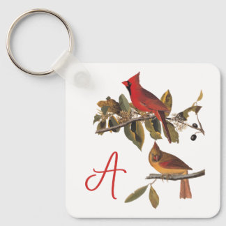 Porte-clés Paire cardinale Audubon en amandiers sauvages