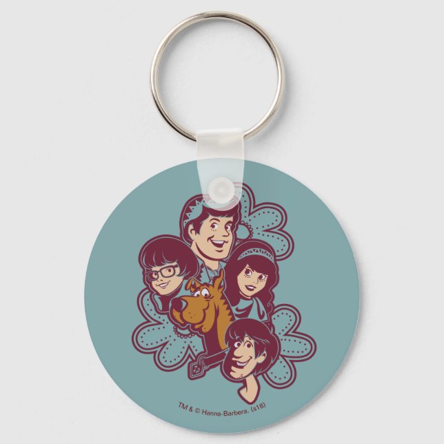 Porte-clés Paisely Flower Scooby-Doo et le Gang (Recto)