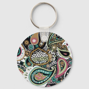 Porte-clés Paisley asiatique : design moderne et sans soudure