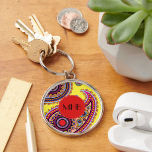 Porte-clés Paisley Motif, Persian Paisley, Le Boteh, Monogram