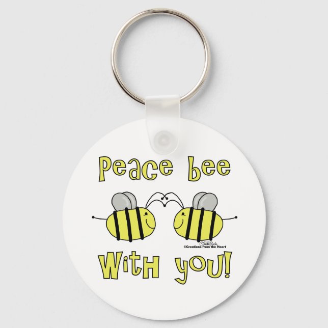 Porte-clés Paix Abeille Avec Toi (Recto)