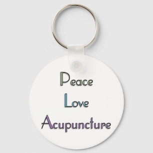 Porte-clés Paix, Amour, Acupuncture