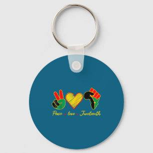 Porte-clés Paix amour juneteenth fierté fille noire reine noi