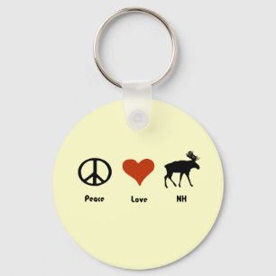 Porte-clés Paix Amour New Hampshire