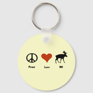 Porte-clés Paix Amour New Hampshire