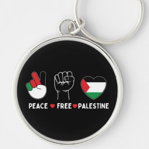 Porte-clés paix amour palestine -liberté pour les palestinien