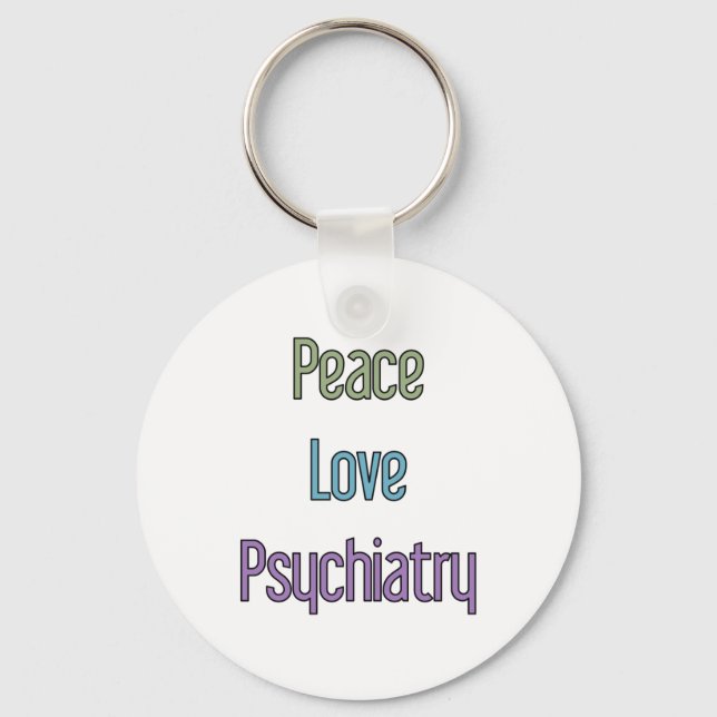 Porte-clés Paix, Amour, Psychiatrie (Recto)